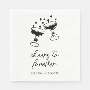 Sparkling Cocktail Cheers To Forever Wedding Napkins