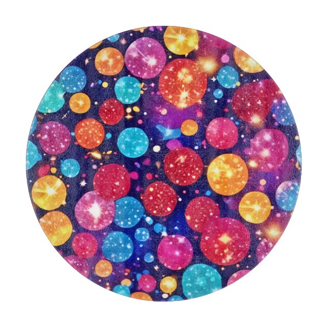 Sparkling Color Symphony Cutting Board (Front)