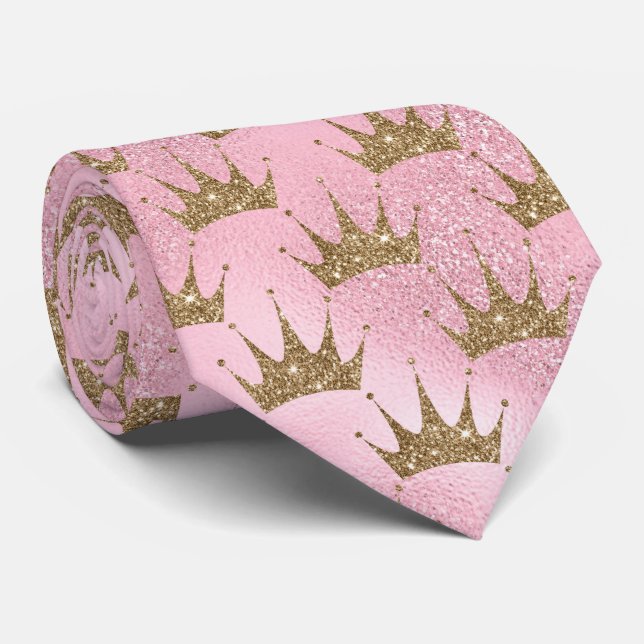 Sparkling Crown  Neck Tie (Rolled)