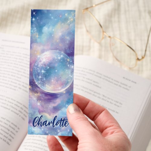 Pretty Bookmarks 4 Sparkling Crystal Ball Starry Sky Personalized Bookmarks