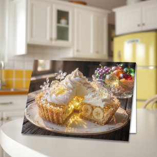 Sparkling Crystal Banana Cream Pie Thinking of You Card