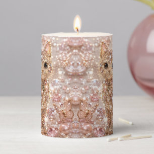 Sparkling Crystal Cute Cat Aesthetic Coffee Mug Pillar Candle