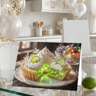 Sparkling Crystal Key Lime Pie Birthday Card