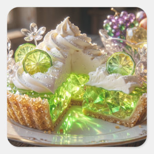 Sparkling Crystal Key Lime Pie Square Sticker