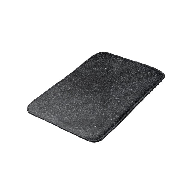 Sparkling Dark Gray Glitter Bath Mat (Angled)