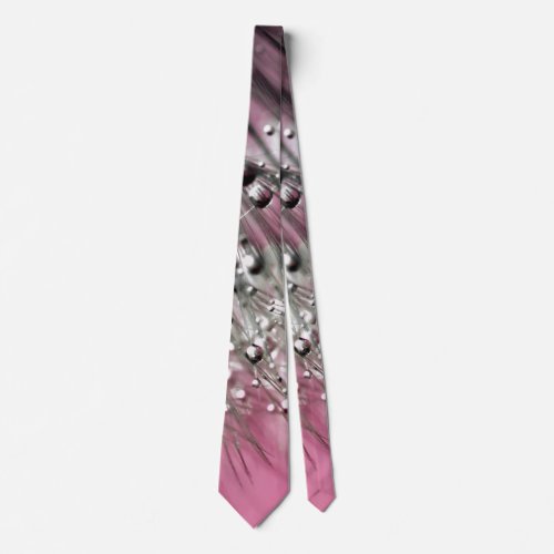 Sparkling Dew Dandelion Hot Pink Neck Tie