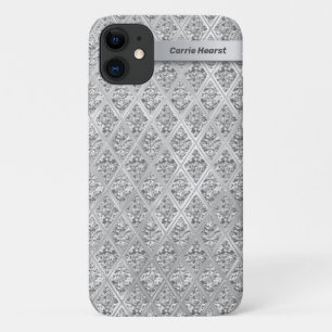 Sparkling Diamond Gemstones on Soft Foil iPhone 11 Case