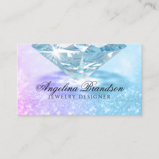 Sparkling Diamond Jeweler Jewelry Designer_10 Business Card (Front)