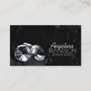 Sparkling Diamond Jewelry Designer Black Card