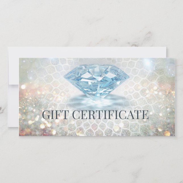Sparkling Diamond Jewelry Designer Gift Card (Front)