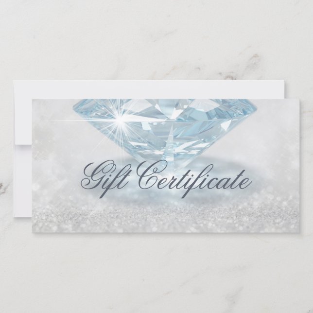 Sparkling Diamond Jewelry Designer Gift Card (Front)