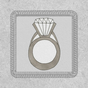Sparkling Diamond Wedding Bridal Engagement Ring Patch