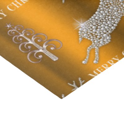 Sparkling Diamonds Reindeer on Gold Christmas