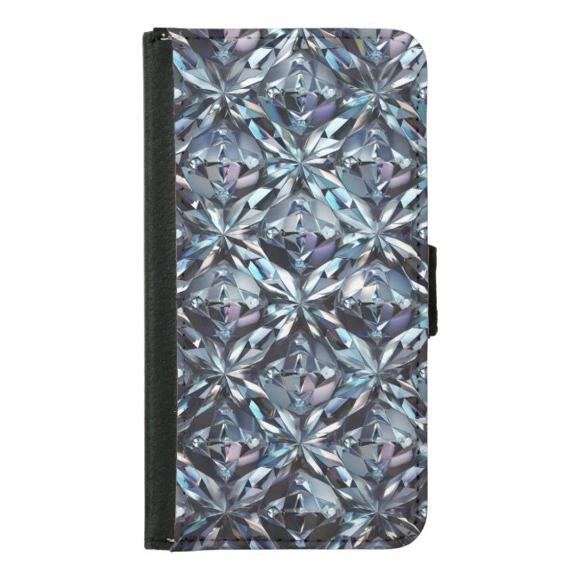 Sparkling Diamonds Samsung Galaxy Wallet Case (Front)