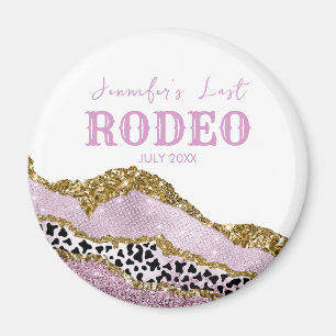 Sparkling Disco cowgirl Bachelorette, gold glitter Magnet