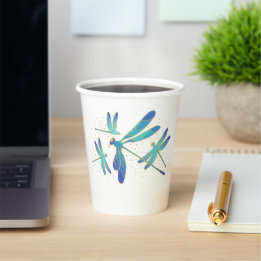 Sparkling Dragonflies Paper Cups