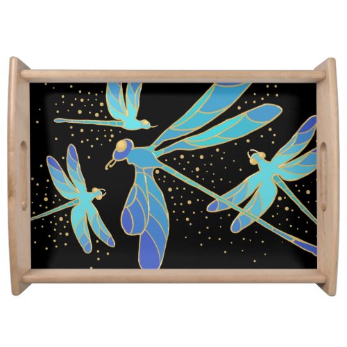 Sparkling Dragonflies Serving Tray