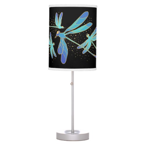 Sparkling Dragonflies Table Lamp
