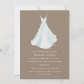Sparkling Dress Quince or Bridal Shower Beige Invitation (Front)