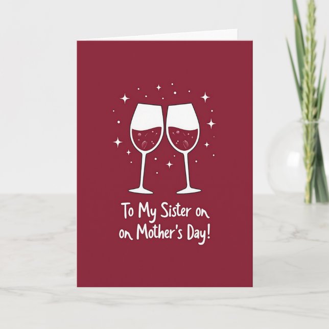 Sparkling Drink Mothers Day Card (Front)