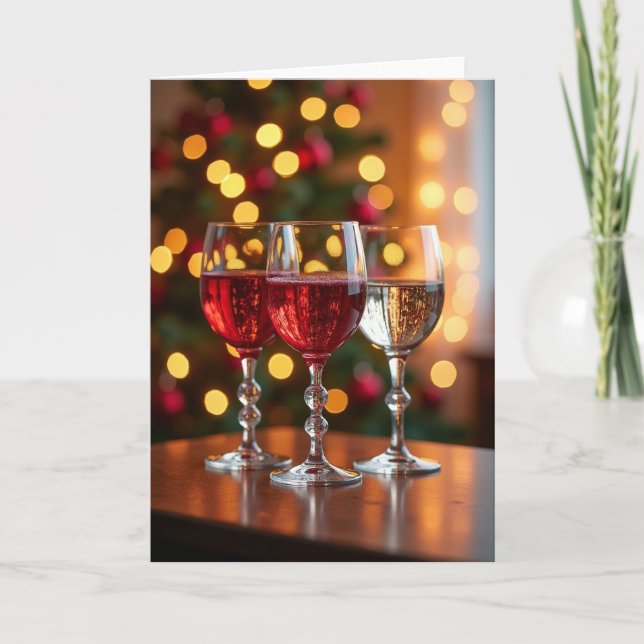 Sparkling Drinks Christmas Card (Front)
