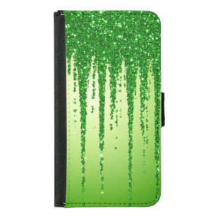 Sparkling Drip Design with Elegant Bokeh Lights Samsung Galaxy S5 Wallet Case