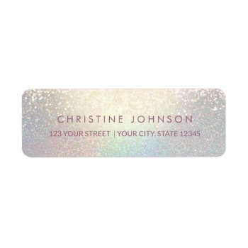Sparkling Effect Faux Glitter Design Label by amoredesign at Zazzle