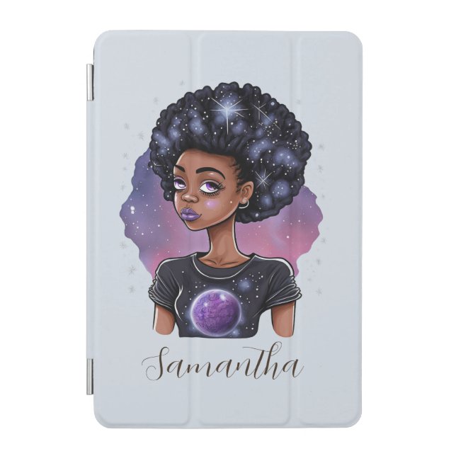 Sparkling Elegant Afro Woman iPad Mini Cover (Front)