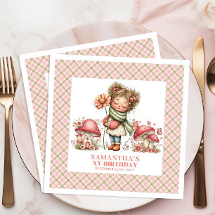 Sparkling Fairy Garden Birthday Celebration Party Paper Dinner Napkins