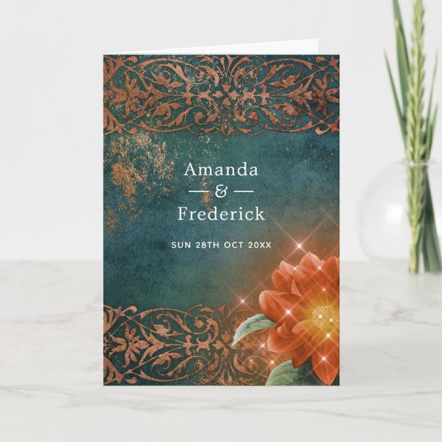 Sparkling Fantasy Vintage Wedding Program (Front)