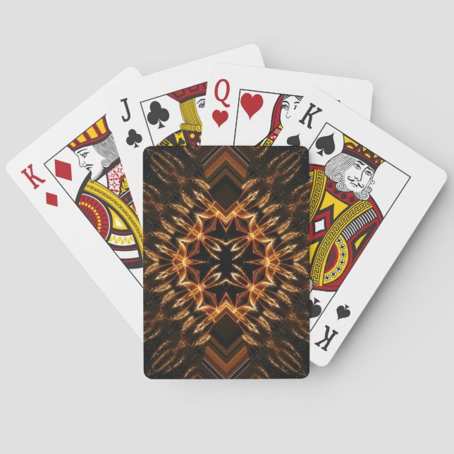 Sparkling Fire Shield Playing Cards (Back)