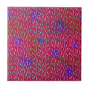 Sparkling Fireworks Party Pattern Ceramic Tile