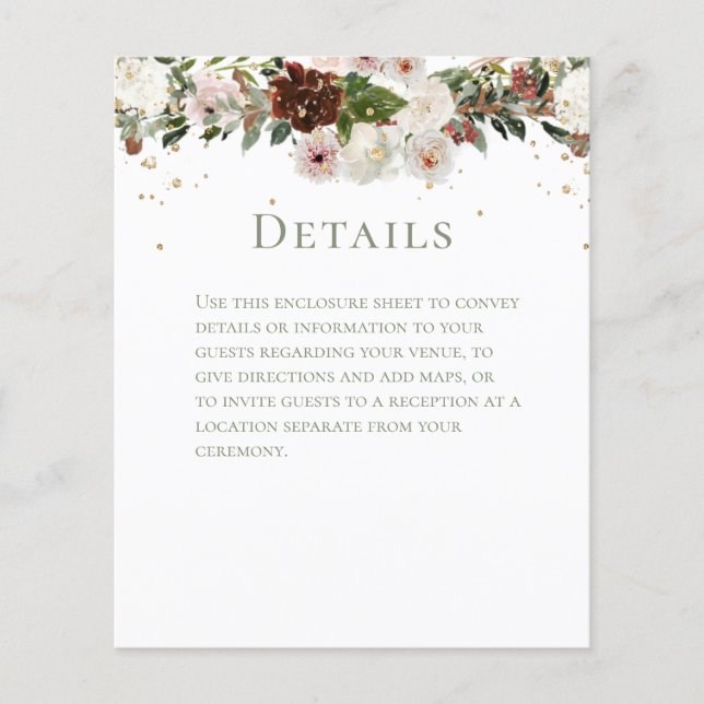 Sparkling Floral Chuppah Wedding Details (Front)