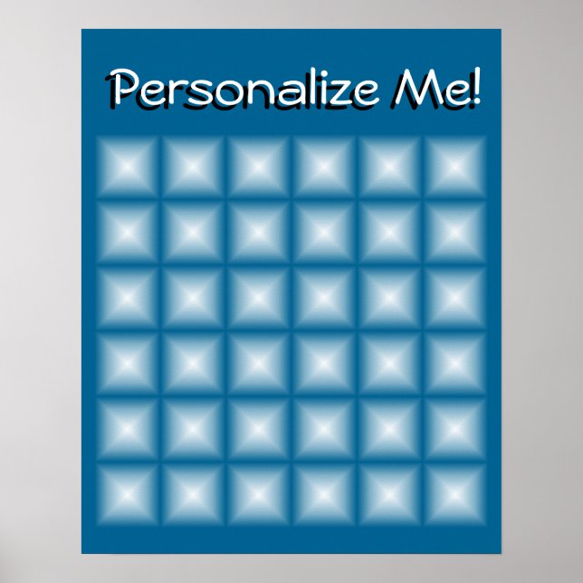 Sparkling Gem Tiles Choose Your Custom Color Poster (Front)