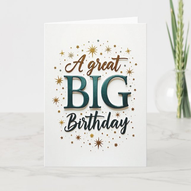 Sparkling Glitter Birthday Card (Front)