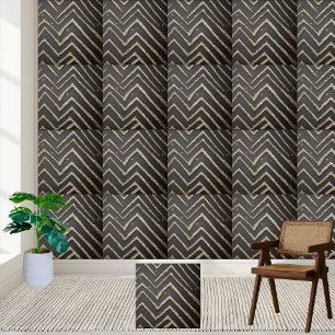 Sparkling Glitter Black Gold Silver Stylish  Ceramic Tile