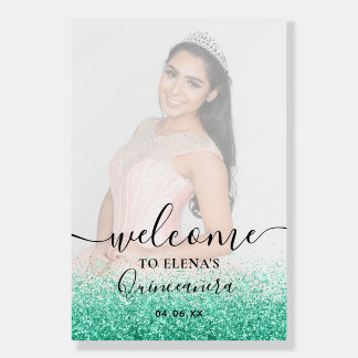 Sparkling Glitter Party Welcome Board