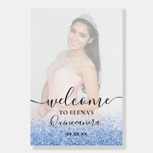 Sparkling Glitter Party Welcome Board
