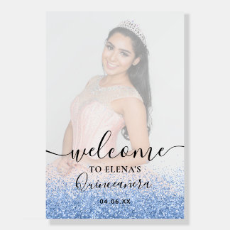 Sparkling Glitter Party Welcome Board