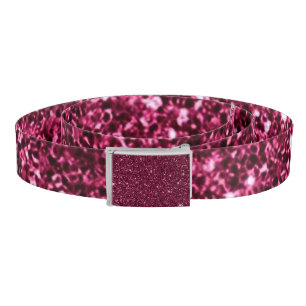 Sparkling glitter print, bordeaux  belt