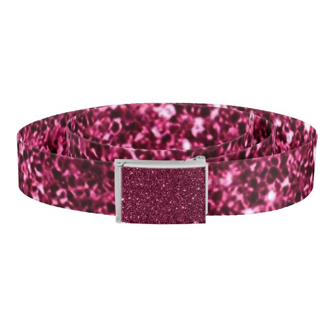 Sparkling glitter print, bordeaux  belt (Coil)