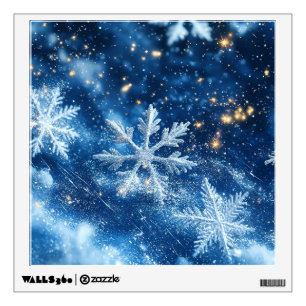 Sparkling Glitter Snowflakes Winter Christmas Wall Decal