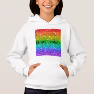 Sparkling Glitter Unstoppable Unique rainbow cool Hoodie