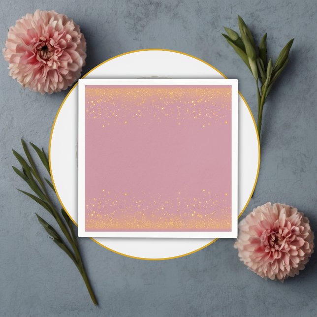 Sparkling Glitters Hot Air Balloon Baby Shower Napkins (Creator Uploaded)