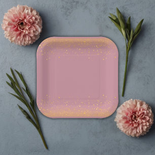 Sparkling Glitters Hot Air Balloon Baby Shower Paper Plates