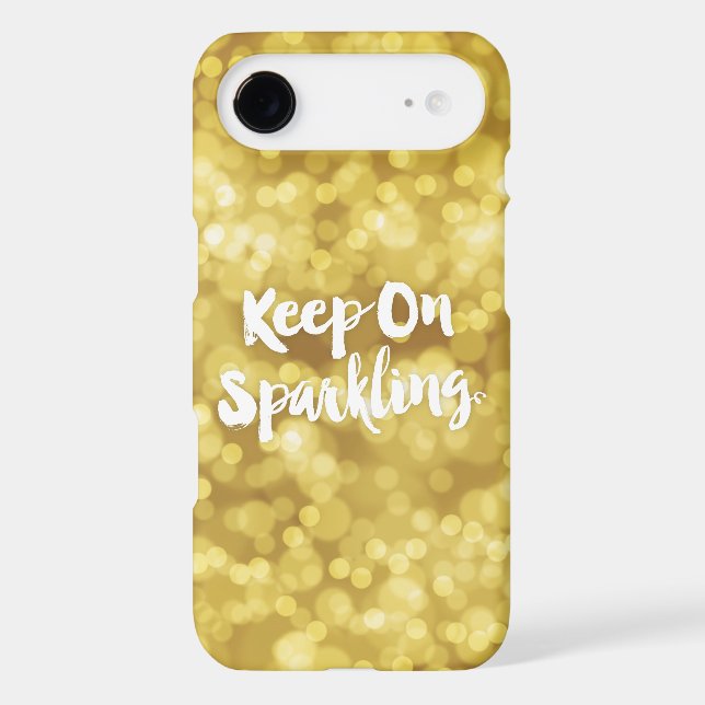 Sparkling Gold Blurry Glitter Bokeh Quote Case-Mate iPhone Case (Back)