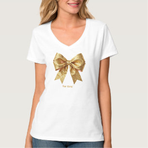 Sparkling Gold Gala Bow - Luxury Elegant Invitati T-Shirt