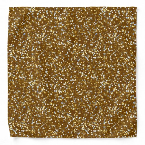 Sparkling Gold Glitter Bandana