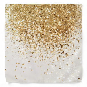 Sparkling Gold Glitter Glam #2 Bandana