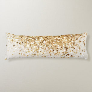 Sparkling Gold Glitter Glam #2 Body Pillow